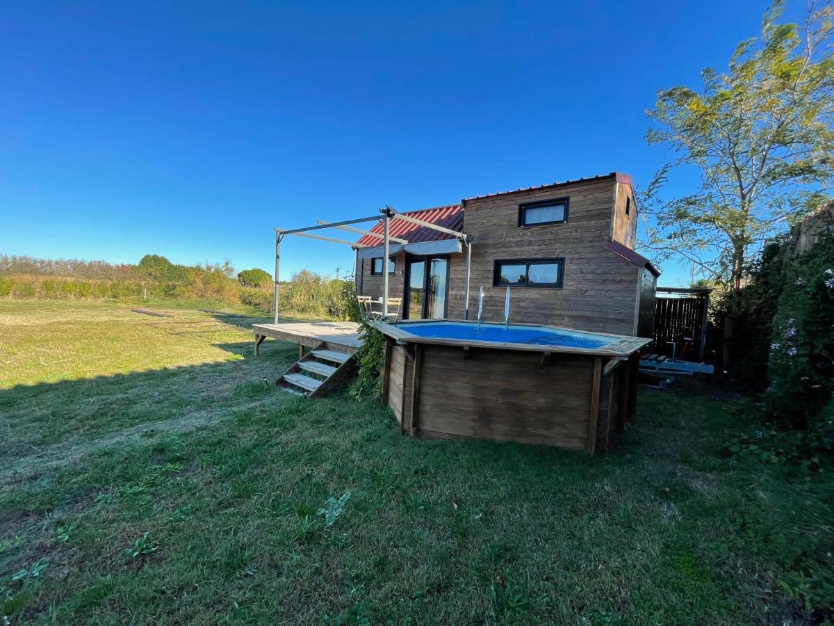 Myinsolite - Tiny-House, Jacuzzi, Brasero, Piscine エーグ・モルト エクステリア 写真